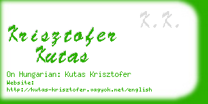 krisztofer kutas business card